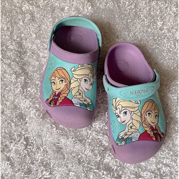 Crocs Girls Shoes Disney Frozen Crocs Clogs - Picture 1 of 8